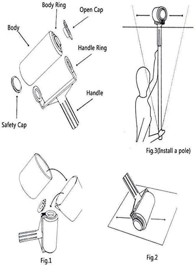 آرت بي مجموعة أدوات طلاء الجدران الداخلية من ArtBee DIY، تتضمن فرشاة طلاء، عصي، مقابض بكرات الطلاء، أداة تحديد حواف الطلاء (مجموعة من 5 قطع) - Image 5
